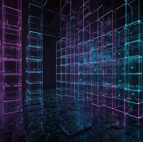 Leonardo_Kino_XL_A_futuristic_visualization_of_blockchain_tech_1