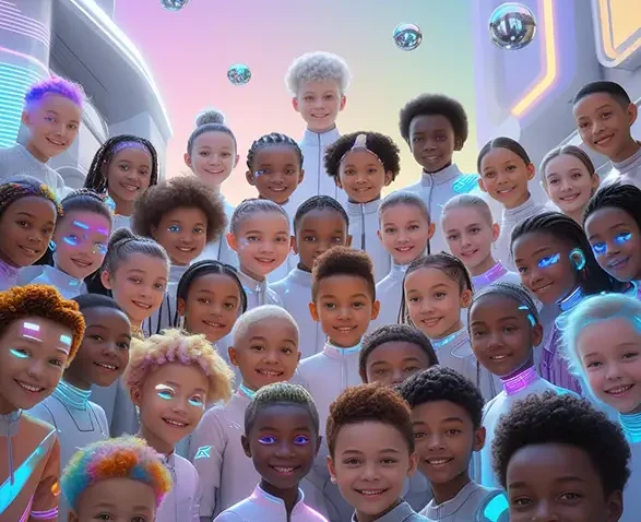 Leonardo_Phoenix_10_A_group_of_diverse_smiling_children_from_G_0