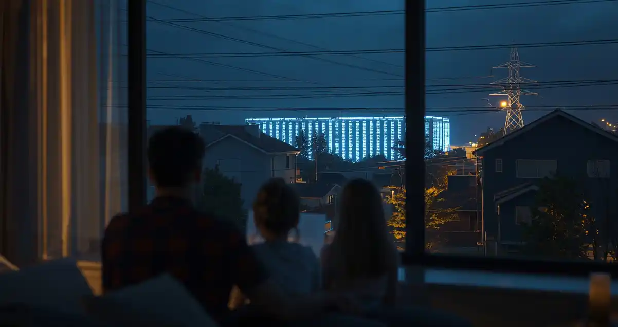 lucid-origin_Hyperrealistic_horizontal_scene_showing_a_modern_home_at_night_with_a_family_loo-0